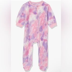 Reebok One Piece Zip-up Jumpsuit Coverall Sleep and Play Footie/Onesie P…